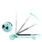 Trotineta copii, ghidon ajustabil pe inaltime, 3 roti LED multicolor, pliabila, verde, RESIGILAT