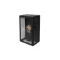 Aplica de perete, LED E27 20W, IP44, otel inoxidabil si sticla, negru
