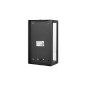 Aplica de perete, LED E27 20W, IP44, otel inoxidabil si sticla, negru