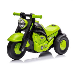 Motocicleta electrica pentru copii, lumini, sunete, bule de sapun, acumulator reincarcabil, 2–5 ani, pedala acceleratie, verde