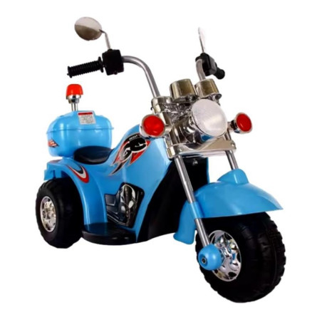 Motocicleta electrica de politie, lumini si muzica, baterie 6V, capacitate maxima 25 kg, 3 ani+