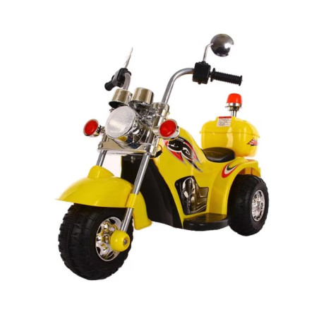 Motocicleta electrica copii, lumini si muzica, baterie 6V, capacitate maxima 25 kg, galben