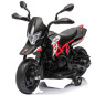 Motocicleta electrica pentru copii, Aprilia Dorsoduro 900, 20W, MP3, capacitate 30 kg, 75 x 36 x 49 cm, negru/rosu