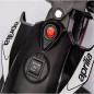 Motocicleta electrica pentru copii, Aprilia Dorsoduro 900, 20W, MP3, capacitate 30 kg, 75 x 36 x 49 cm, negru/rosu