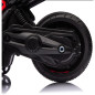 Motocicleta electrica pentru copii, Aprilia Dorsoduro 900, 20W, MP3, capacitate 30 kg, 75 x 36 x 49 cm, negru/rosu