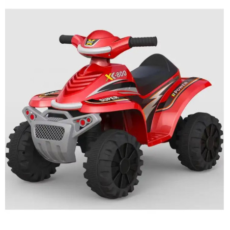 ATV electric pentru copii, 2-3 km/h, 30W, maxim 30 kg, lumini, sunete, 6V, rosu/negru