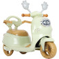 Motocicleta electrica pentru copii, pedala acceleratie, lumini, muzica, 30W, 2-3 km/h, maxim 25 kg, 80x59x31 cm, verde Motocicleta electrica pentru copii, pedala acceleratie, lumini, muzica, 30W, 2-3 km/h, maxim 25 kg, 80x59x31 cm, verde