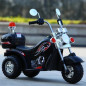 Motocicleta electrica de politie, lumini si muzica, baterie 6V, greutate 4 kg, negru