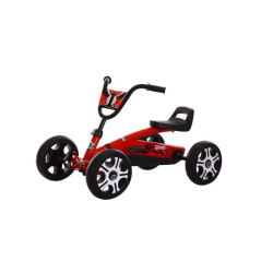 Kart cu cadru metalic si roti spuma EVA, maxim 25 kg, 65x45x35 cm, rosu