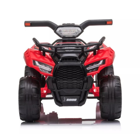 Atv electric pentru copii, 3-5 km/h, 20W, maxim 30 kg, baterie 6V/4.5AH, MP3, lumini, sunete, pedala acceleratie, rosu/negru