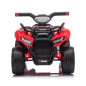 Atv electric pentru copii, 3-5 km/h, 20W, maxim 30 kg, baterie 6V/4.5AH, MP3, lumini, sunete, pedala acceleratie, rosu/negru