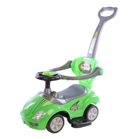 Masinuta ride on verde, maner parental, suport picioare, bara detasabila, muzica