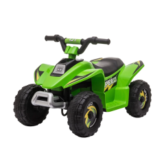 ATV electric pentru copii, verde, maxim 30 kg, 3-5 km/h, music player, baterie reincarcabila 6V7AH
