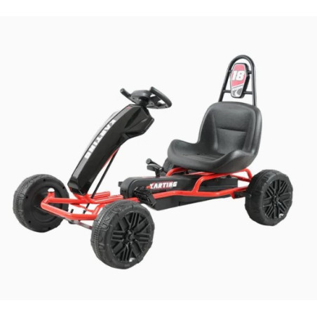 Kart pentru copii, maxim 30 kg, viteza 3-5 kmh, rosu