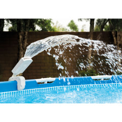 Pulverizator cu LED pentru piscina, 4 culori, 3785-12112 l/h, generator hidroelectric incorporat, alb
