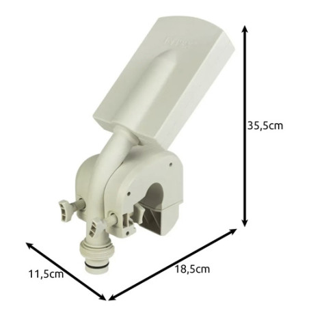 Pulverizator cu LED pentru piscina, 4 culori, 3785-12112 l/h, generator hidroelectric incorporat, alb