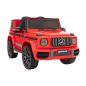Masinuta electrica Mercedes AMG G63, 2x25W, telecomanda, panou audio, lumini LED, pornire lenta, roti EVA, scaun piele, rosie Masinuta electrica Mercedes AMG G63, 2x25W, telecomanda, panou audio, lumini LED, pornire lenta, roti EVA, scaun piele, rosie