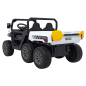 Masinuta electrica fermier, 4x45W, 12V/10Ah, panou audio, portbagaj basculant, FARMER TRUCK SPEED 900, alb