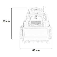 Tractor electric pentru copii cu cupa manuala, 2x35W, 3 viteze, pornire lenta, comutator, 130x60x59 cm, galben, negru