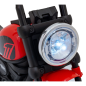 Motocicleta electrica Chopper pentru copii, 20W, panou audio, lumini LED, Bluetooth, MP3, USB, 78x30x55 cm, negru/rosu