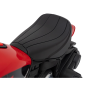 Motocicleta electrica Chopper pentru copii, 20W, panou audio, lumini LED, Bluetooth, MP3, USB, 78x30x55 cm, negru/rosu