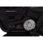 Motocicleta electrica Chopper pentru copii, 20W, panou audio, lumini LED, Bluetooth, MP3, USB, 78x30x55 cm, negru/rosu