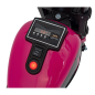 Motocicleta electrica pentru copii, radio FM, panou audio, lumini LED, sunet motor, capacitate 25 kg, 78x30x55 cm, negru/roz
