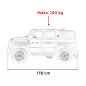Masina electrica Mercedes Benz MAYBACH G650 STRONG, panou tactil MP4, Bluetooth, maxim 100 kg, rosu