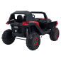 Masinuta electrica pentru copii, Buggy, 4x75W, telecomanda, 2 locuri, 3 viteze, roti EVA, scaun piele, maxim 50 kg, rosu/negru
