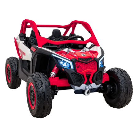 Buggy electric Maverick Turbo RR, 4x200W, 2x24V7Ah, multiple functii, AUX, Bluetooth, USB, rosu