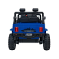 Masinuta sport, electrica, pentru copii, 4x35W, telecomanda/pedala, panou audio, lumini, 3 viteze, roti EVA, albastra