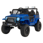 Masinuta sport, electrica, pentru copii, 4x35W, telecomanda/pedala, panou audio, lumini, 3 viteze, roti EVA, albastra