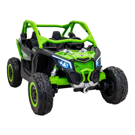 Buggy electric 4x200W, 2x24V7Ah, panou audio, faruri LED, 2 amortizoare, maxim 50 kg, Maverick Turbo RR