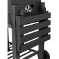 Gratar cu carbuni Maltec GrillMaster Probend, capac rabatabil cu maner, termometru, suport roti, 37,5 cm, otel, negru