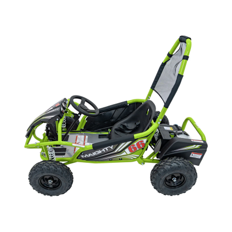 Kart electric Gokart MAIGHTY Green, 1000W, baterie 48V12Ah, scaun sport, 149x85x111 cm