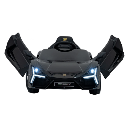 Masinuta electrica copii, Lamborghini Revuelto, 4 motoare, panou audio, faruri LED, baterie 12V9Ah, telecomanda 2,4 GHz