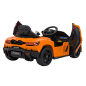 Masina copii Lamborghini Revuelto, 4 motoare, baterie 12V 9Ah, USB, Bluetooth, MP3, telecomanda, portocaliu