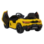 Masina Lamborghini Revuelto galben, 4 motoare, control pedala si telecomanda, panou audio, faruri LED, sarcina 25 kg Masina Lamborghini Revuelto galben, 4 motoare, control pedala si telecomanda, panou audio, faruri LED, sarcina 25 kg