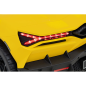 Masina Lamborghini Revuelto galben, 4 motoare, control pedala si telecomanda, panou audio, faruri LED, sarcina 25 kg Masina Lamborghini Revuelto galben, 4 motoare, control pedala si telecomanda, panou audio, faruri LED, sarcina 25 kg