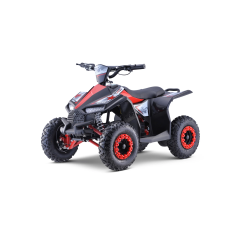 ATV electric pentru copii, 1000W, lumini LED fata, panou audio, maxim 65 kg, scaun reglabil, 108x69x71 cm, rosu/negru