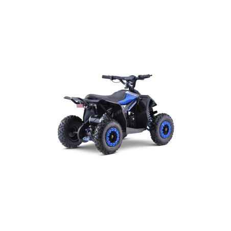 ATV Quad electric, 1000W, 35km/h, capacitate 65 kg, roti gonflabile, scaun reglabil, 48V/12Ah, cadru metal, albastru