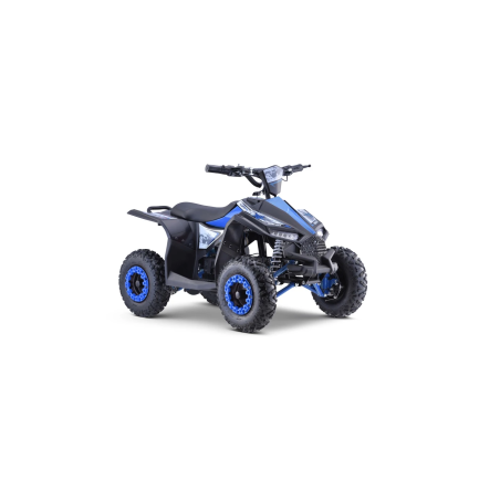 ATV Quad electric, 1000W, 35km/h, capacitate 65 kg, roti gonflabile, scaun reglabil, 48V/12Ah, cadru metal, albastru