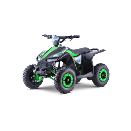 ATV Quad electric pentru copii, maxim 65 kg, 48V/12Ah, 3 viteze, lumini LED, panou audio, scaun piele ecologica, verde