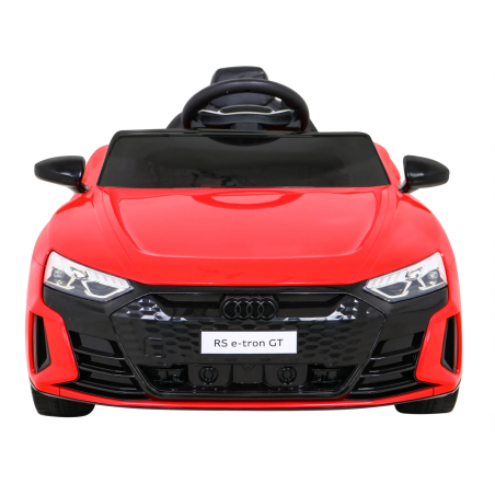 Masina electrica Audi RS E-Tron GT, telecomanda, USB, MP3, Bluetooth, roti spuma EVA, rosu
