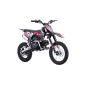 Motocicleta cross pe benzina, 110 cm, 4 viteze, E-START, suspensie hidraulica, 12V/4Ah, 150x70x90 cm, rosie Motocicleta cross pe benzina, 110 cm, 4 viteze, E-START, suspensie hidraulica, 12V/4Ah, 150x70x90 cm, rosie