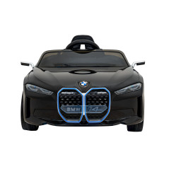 Masina electrica BMW i4, 2 motoare, control parental, functii audio, USB, Bluetooth, indicator baterie, negru