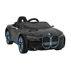 Masina electrica BMW i4, 2 motoare, control parental, functii audio, USB, Bluetooth, indicator baterie, negru