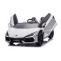 Masinuta electrica Lamborghini, 2 locuri, lumini, panou audio, Bluetooth, 3 viteze, roti spuma EVA, 4x200W, alba Masinuta electrica Lamborghini, 2 locuri, lumini, panou audio, Bluetooth, 3 viteze, roti spuma EVA, 4x200W, alba