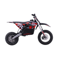 Motocicleta cross, 1000W, 33 km/h, 3 viteze, frane pe disc, transmisie pe lant, rosu