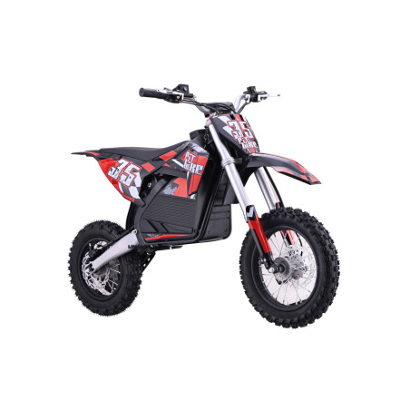 Motocicleta cross, 1000W, 33 km/h, 3 viteze, frane pe disc, transmisie pe lant, rosu
